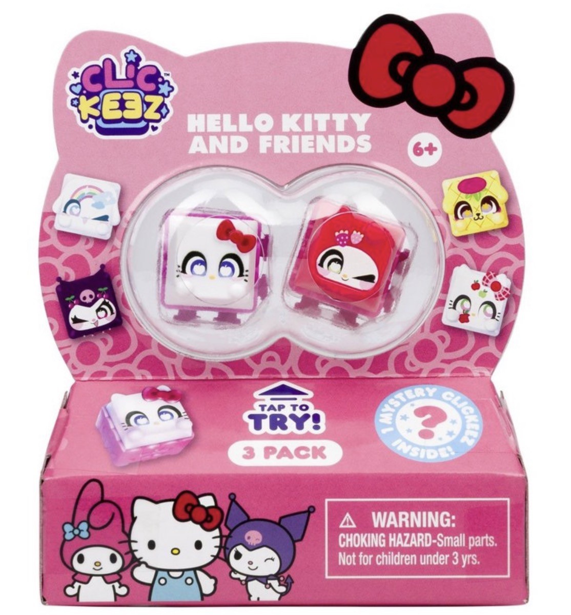Clickeez Hello Kitty & Friends Confezione da 3 [3 oggetti da collezione cliccabili CASUALI!]