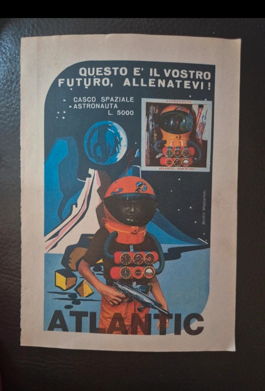 Foglio pubblicità Atlantic 13X18 cm 1969