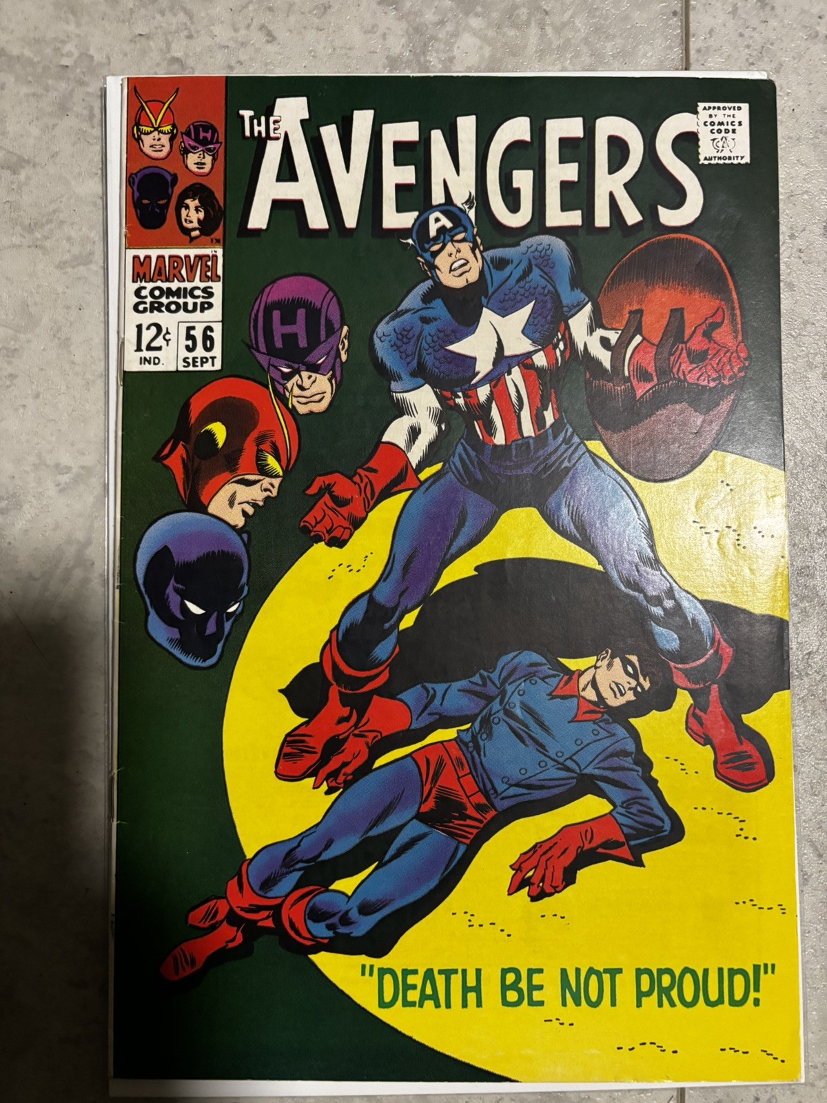 Apparizione del Barone Zemo a fumetti Avengers #56! Bucky! Copertina di John Buscema!