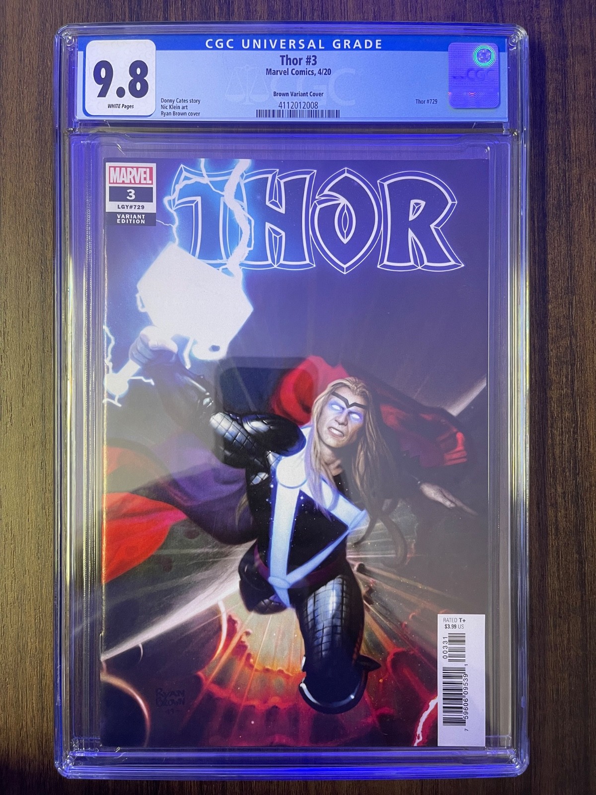 Thor #3, CGC 9.8, Ltd Variante 1:25, Ryan Brown!