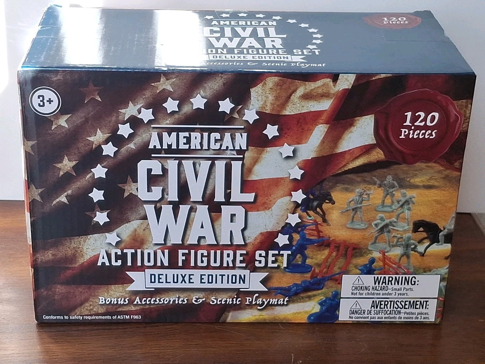 NUOVO! American Civil War Action Figure Toy Soldier Set Edizione Deluxe 120 Pezzi