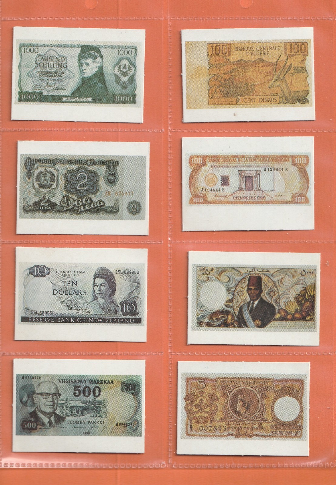 WORLD MONEY - 40 CARDS + 5 EMPTY WRAPPERS - MONTY GUM 1993