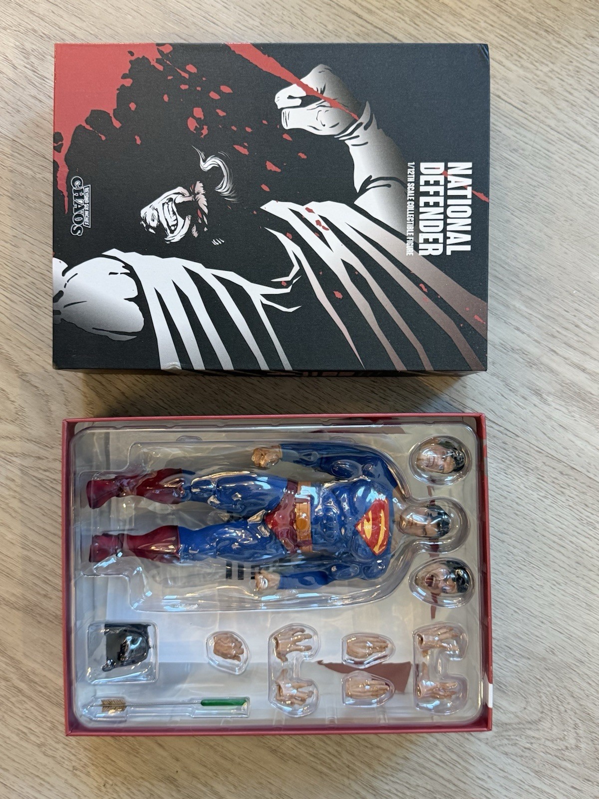 IN STOCK Modellino nuovo CHAOS CHAOS-001 1/12 National Defender Super Hero 6"!