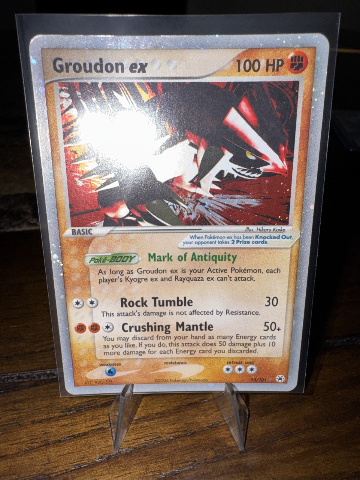 #4 Groudon ex 93/101 EX Leggende Nascoste 2004 Holo Carta Pokémon Rara TCG NM-/LP+
