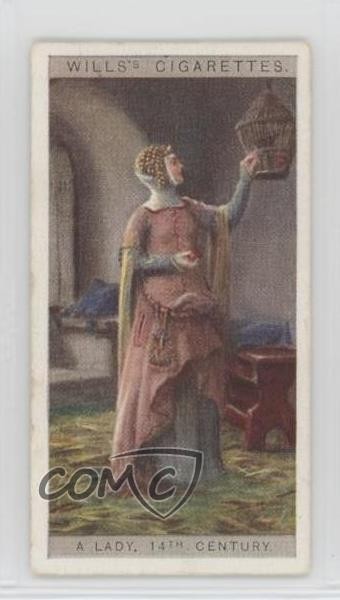 1929 Wills English Period Costumes Tobacco A Lady 14th Century #4 0w8f
