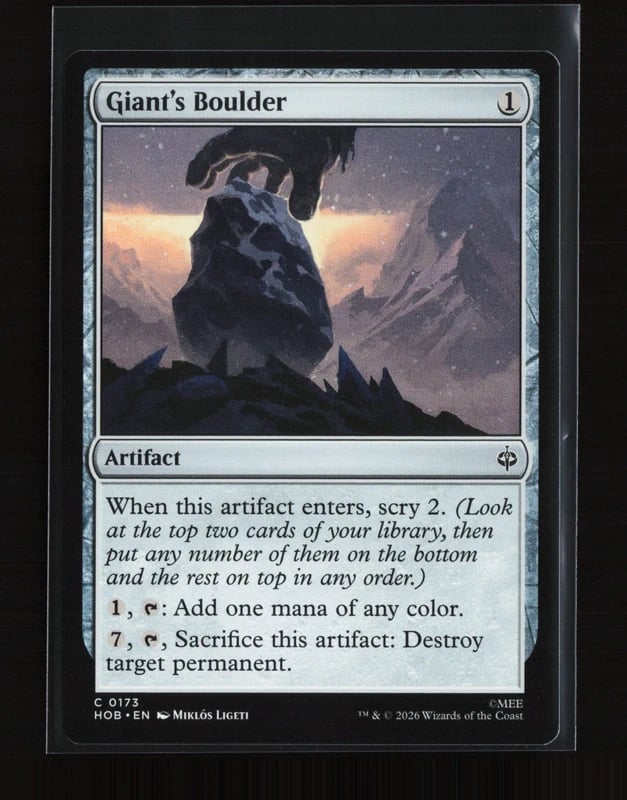 MTG Giant's Boulder - HOB - NM Condition