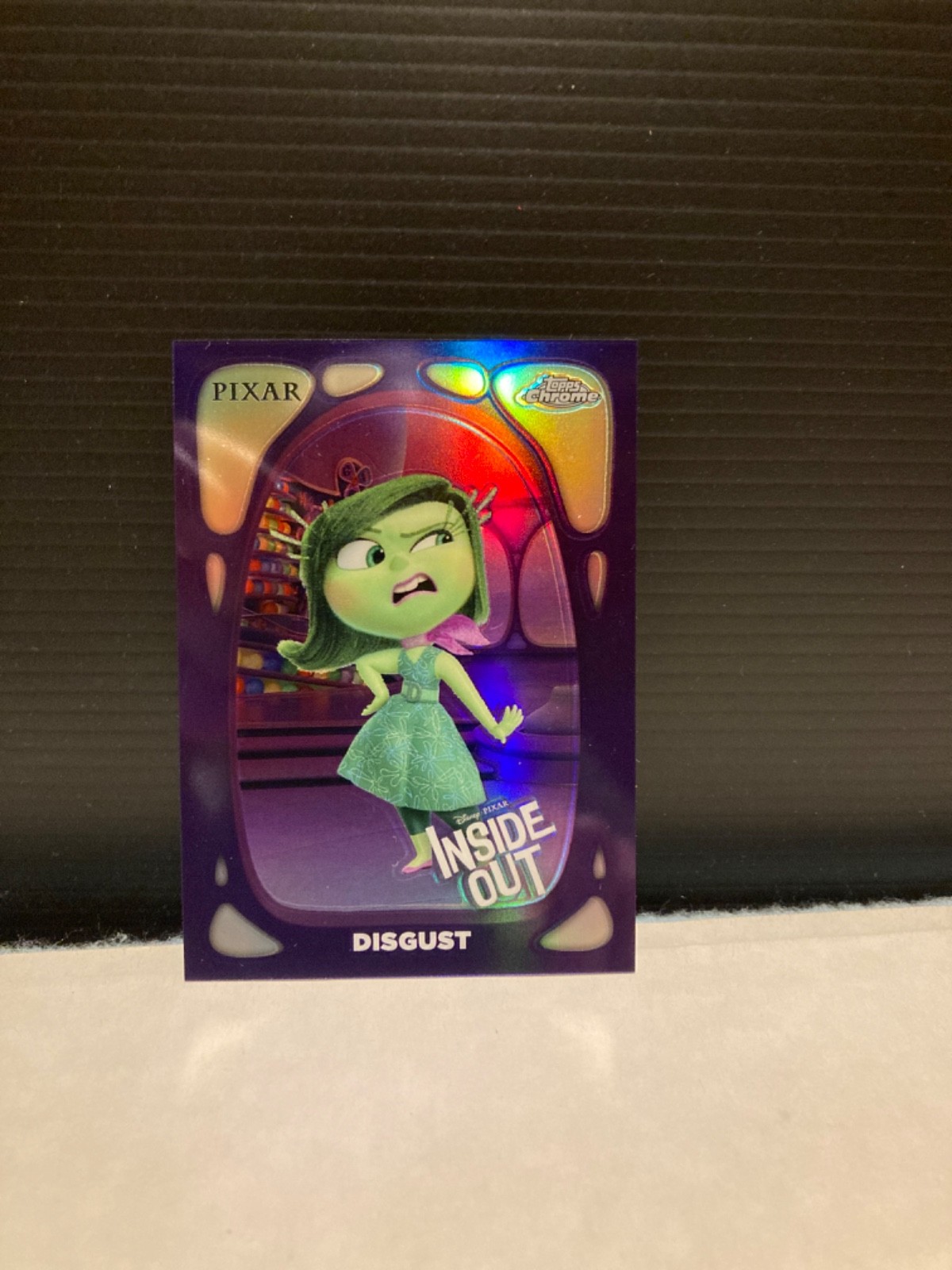 Disney Topps Chrome Inside Out Disgust refractor 2024 card