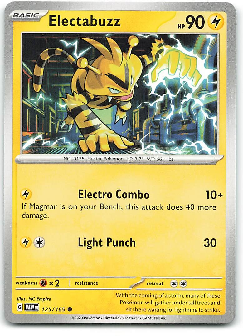 ELECTABUZZ 125/165 POKEMON COMUNE 151