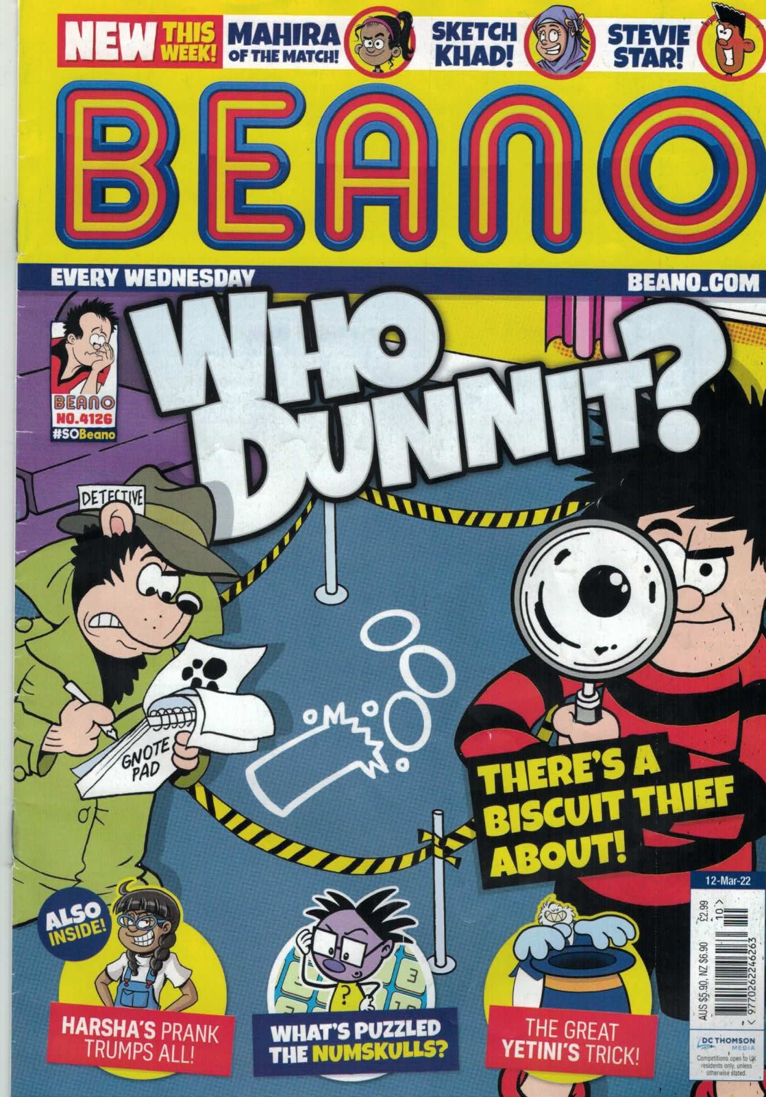 Beano Comic - No. 4126 - 12/03/2022 - Who Dunnit?