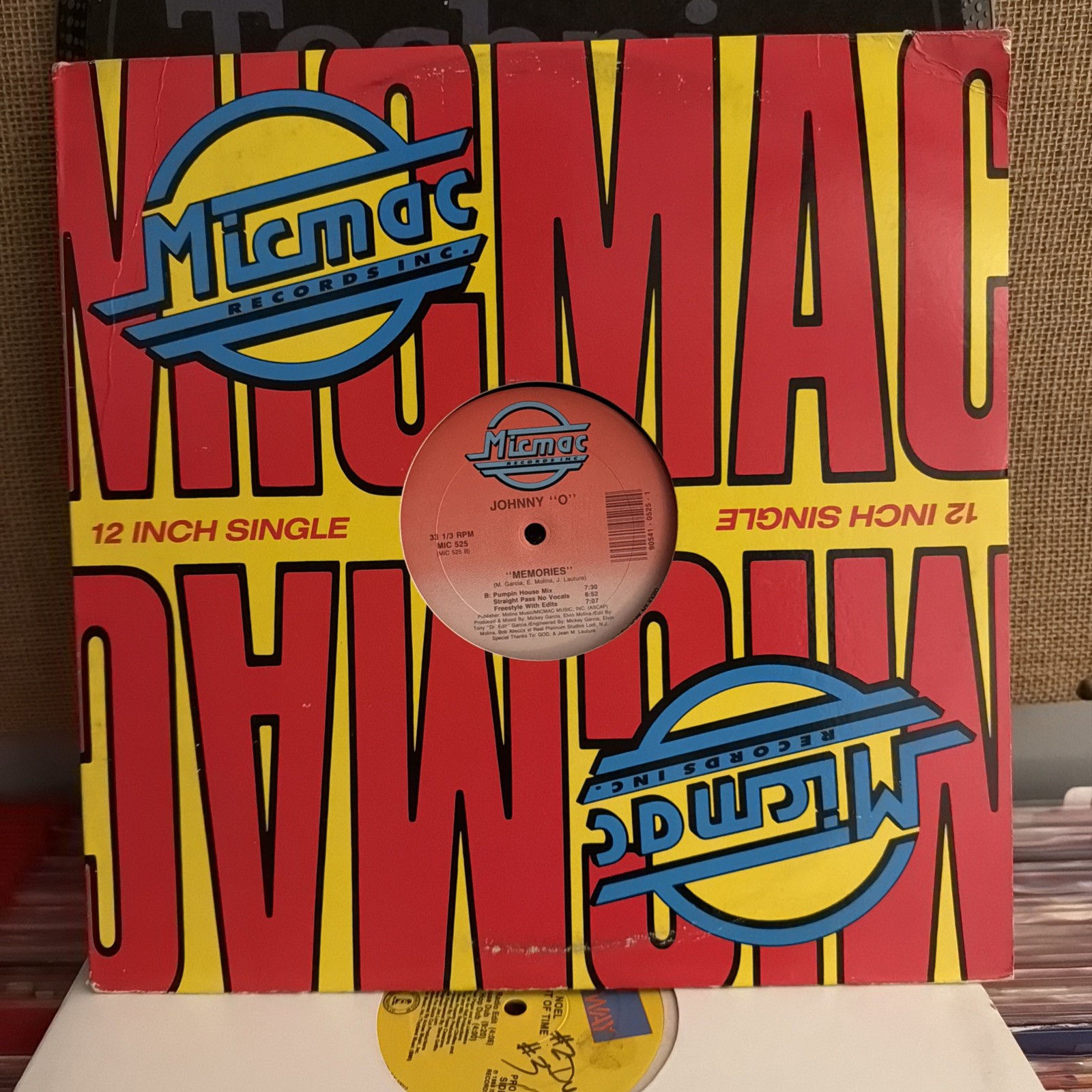 JOHNNY O MEMORIES 12" 1989 MIC MAC MIC525 FREESTYLE SHRINK