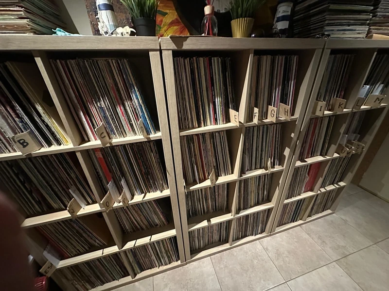 Lote de Vinilos + muebles y plato