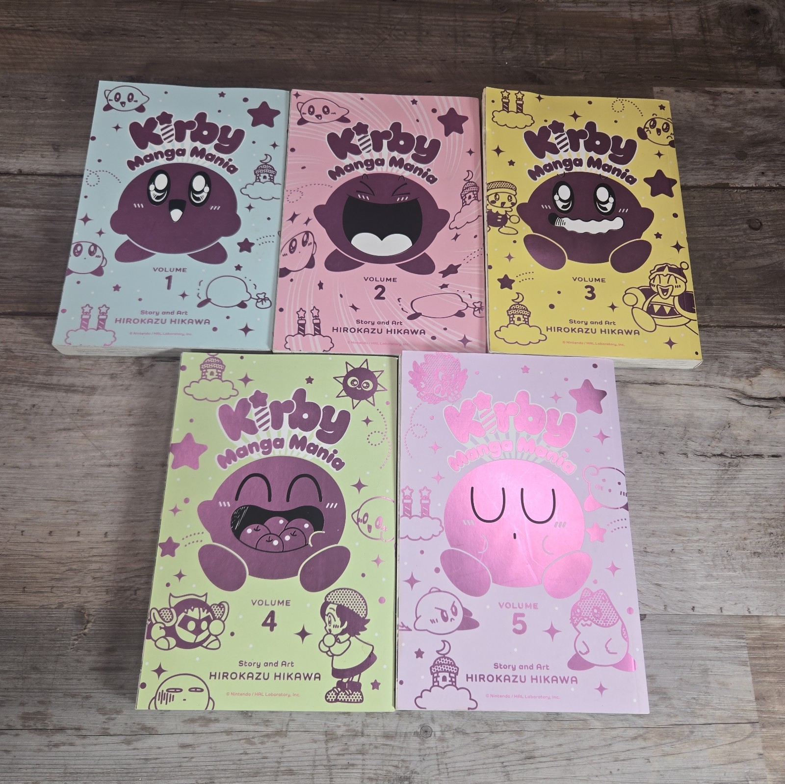 VIZ Kirby Manga Mania Vol 1-5 Set di Hirokazu Hikawa TPB Inglese