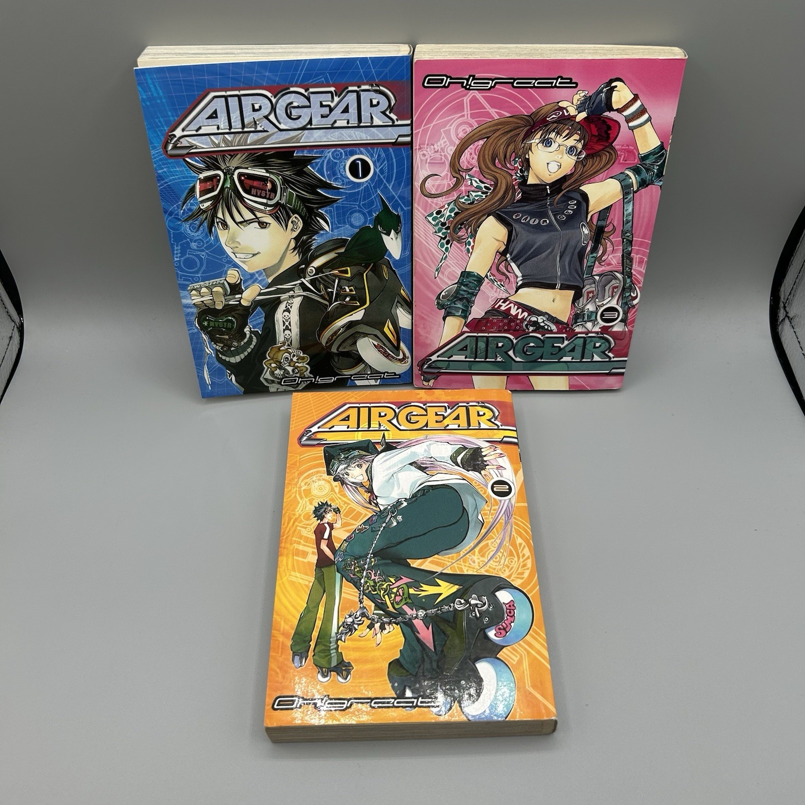 Air Gear Vol. Lotto manga 1,2,3 set inglese Del Rey singoli Oh! Ottimo fuori produzione
