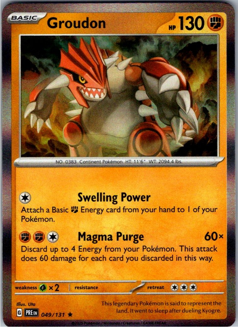 Groudon Holofoil 049/131 SV: Prismatic Evolutions NM