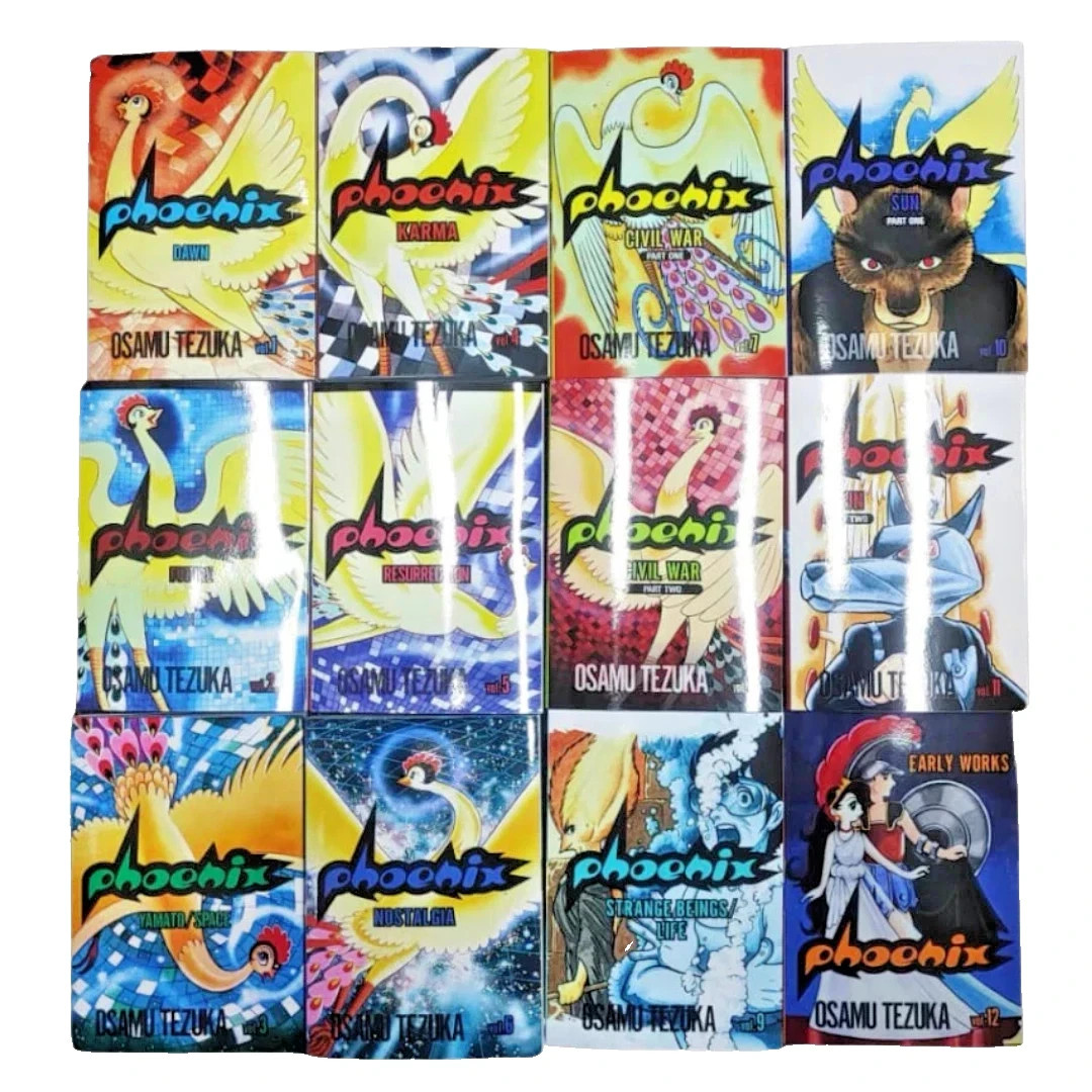Phoenix Manga Set Completo Vol. 1-12 versione inglese di Osamu Tezuka nuovo set