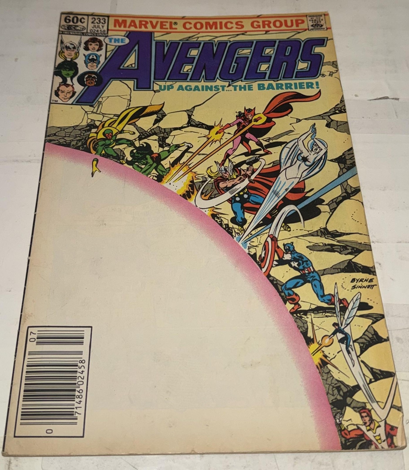 Vintage 1983 Marvel The Avengers #233 fumetto 60¢ Kool-Aid Man barriera pubblicitaria
