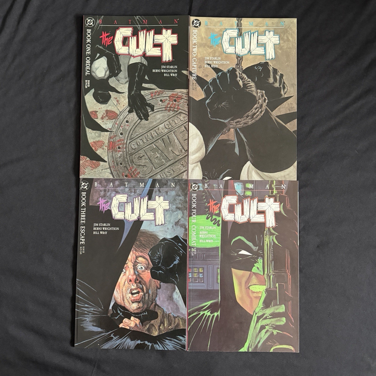 DC Comics BATMAN: THE CULT #1 2 3 4 NM Completo 1-4 Starlin Wrightson 1988