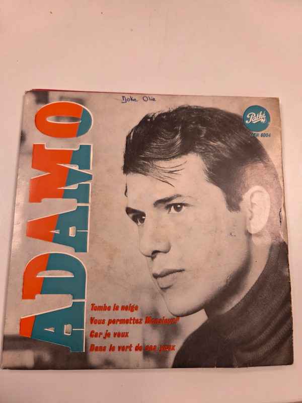Adamo Tombe la neige 7 inch singel vinyl