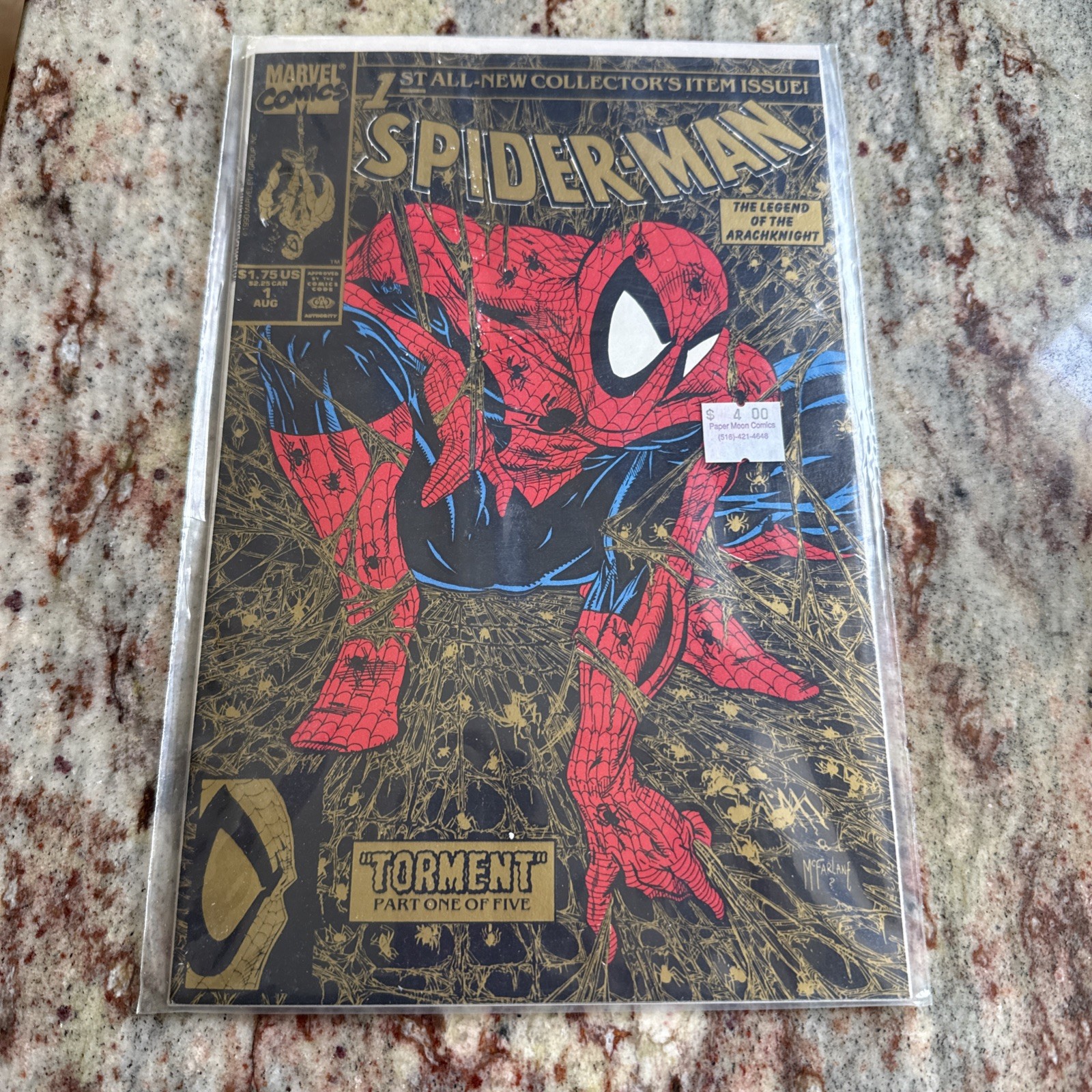 Marvel Spider-Man #1 La Leggenda del Tormento Arachknight 1990 Fumetto Oro