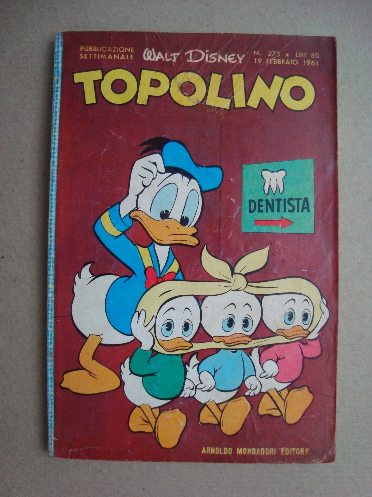 topolino libretto n° 273 ed.mondadori 1961
