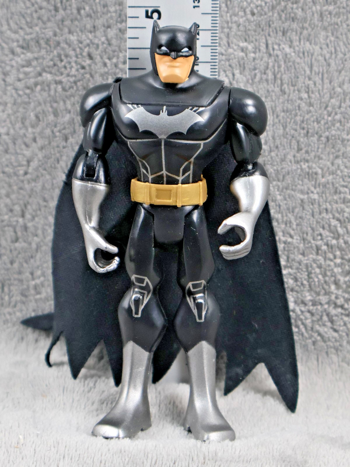 Batman Action Figure 5 Pollici Nero Grigio Panno Mantello Fumetto Eroe Sciolto