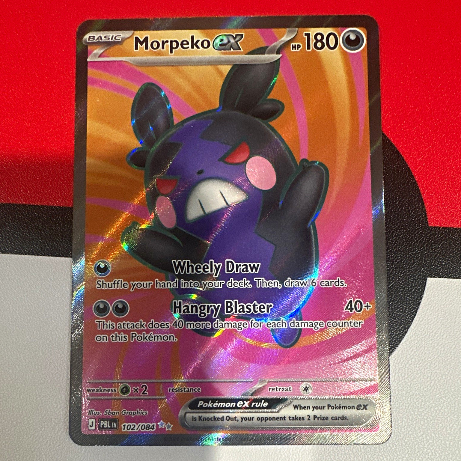 Morpeko ex 102/084 180 HP Full Art Holo Double Rare Pokemon TCG English