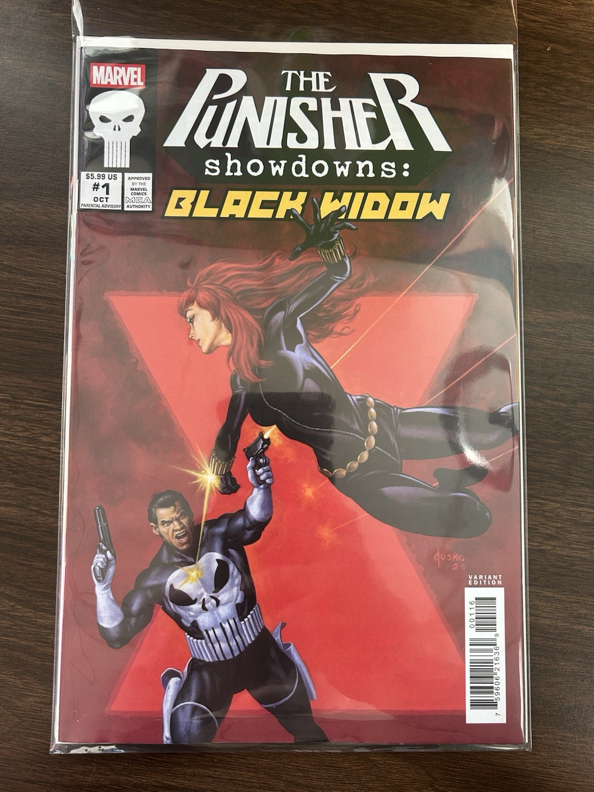 Punisher Showdowns Black Widow (2026) #1 Limited 1:25 Joe Jusko Variant Cover