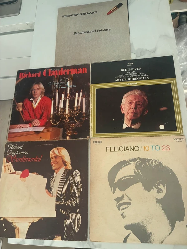 5 dischi in vinile 33 giri