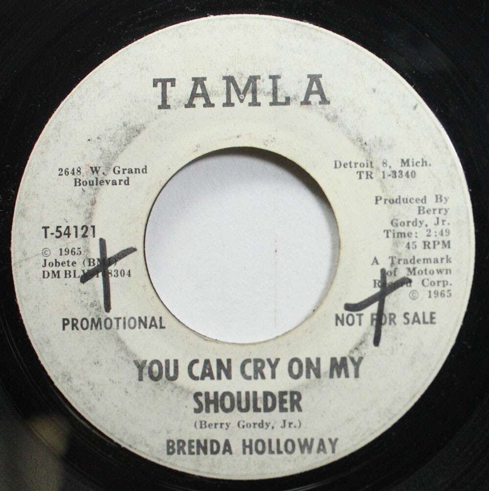 Hear! Northern Soul Motown Promo 45 Brenda Holloway - You Can Cry On My Spalla