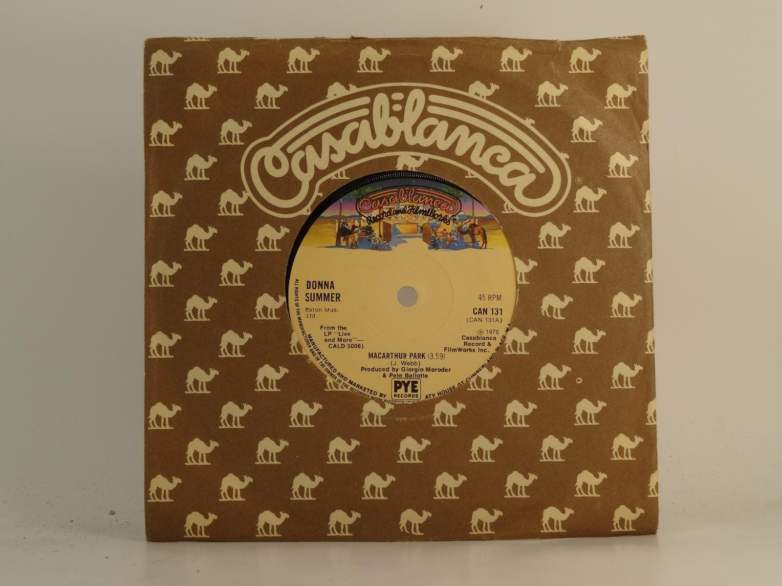 DONNA SUMMER MACARTHUR PARK (76) 2 Track 7" Single plus Company Sleeve CASABLANC