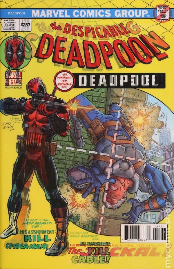 Cattivissimo Deadpool #287C Espin variante lenticolare quasi nuovo 2017 immagine stock