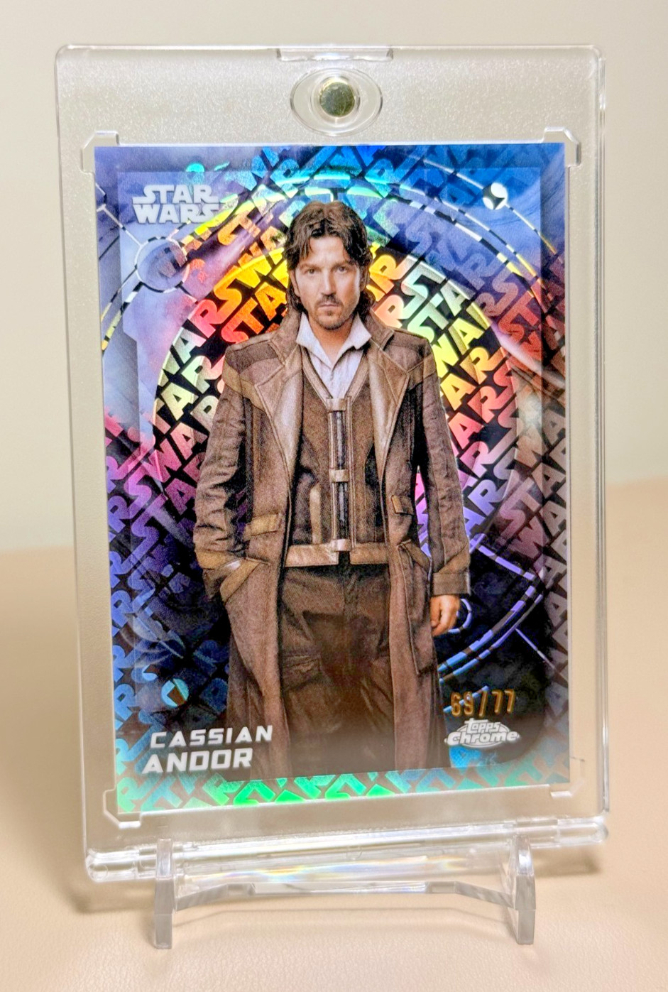 2026 TOPPS CHROME STAR WARS: "CASSIAN ANDOR" LOGOFRACTOR /77 #105