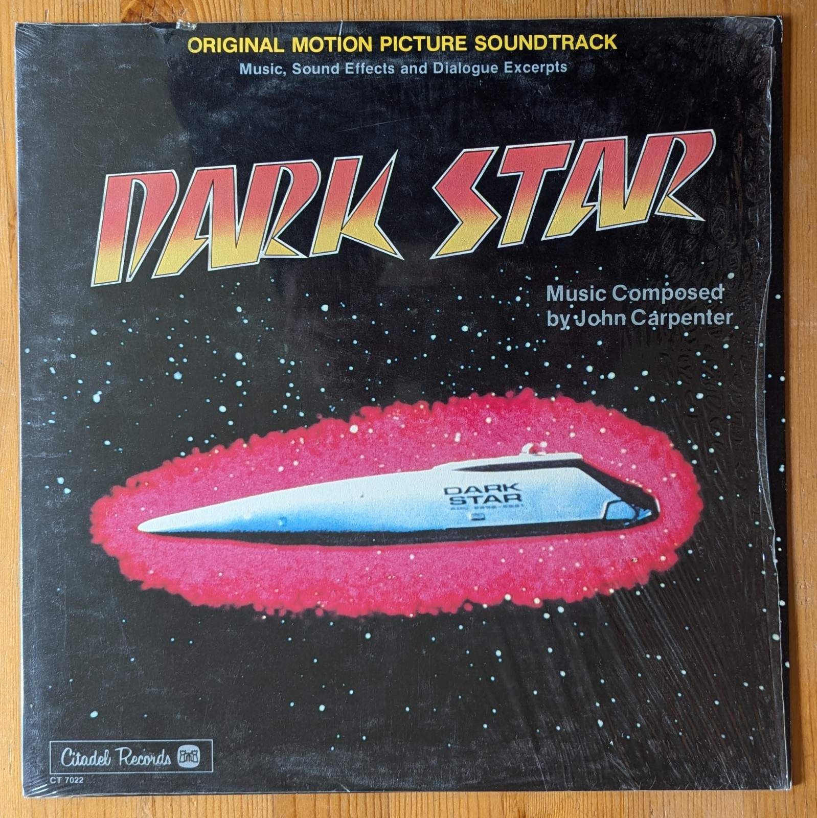 Dark Star OG MOVIE SOUNDTRACK IN SHRINK JOHN CARPENTER SCI-FI HALLOWEEN SYNTH M-