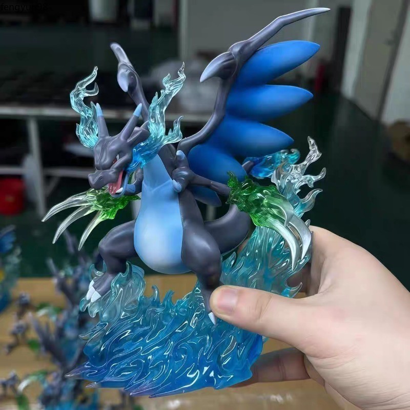Anime Mega Charizard X Figure Model Statue Ornament XMAS 18cm  NO BOX