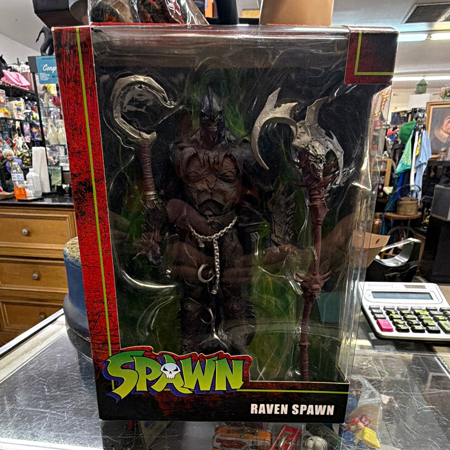Modellino McFarlane Toys Spawn Raven Spawn 7 pollici con ascia e gancio 22 pezzi