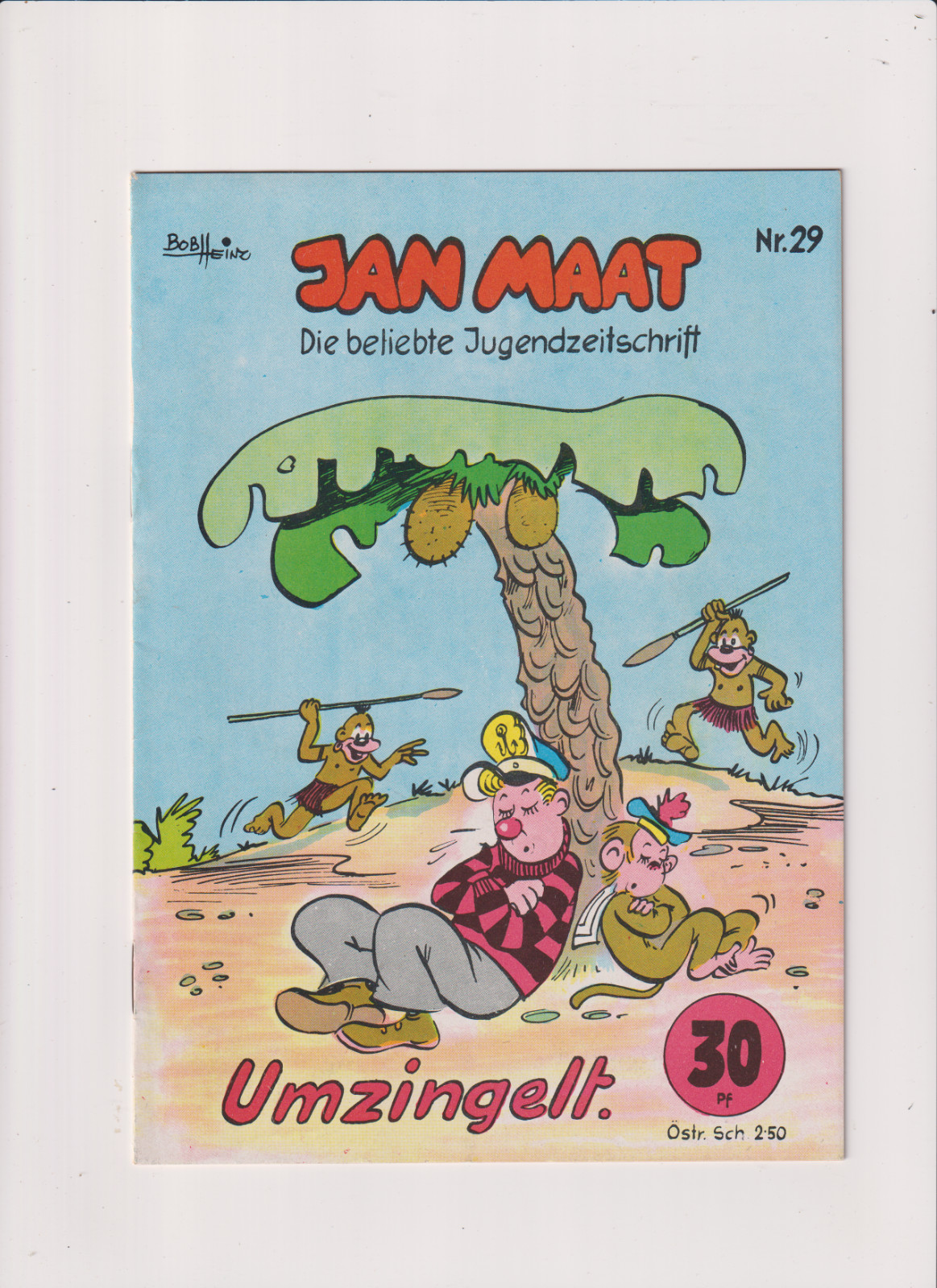 Jan Maat nastro grande 30 Pfg. 29 Bob Heinz originale Lehning TOP