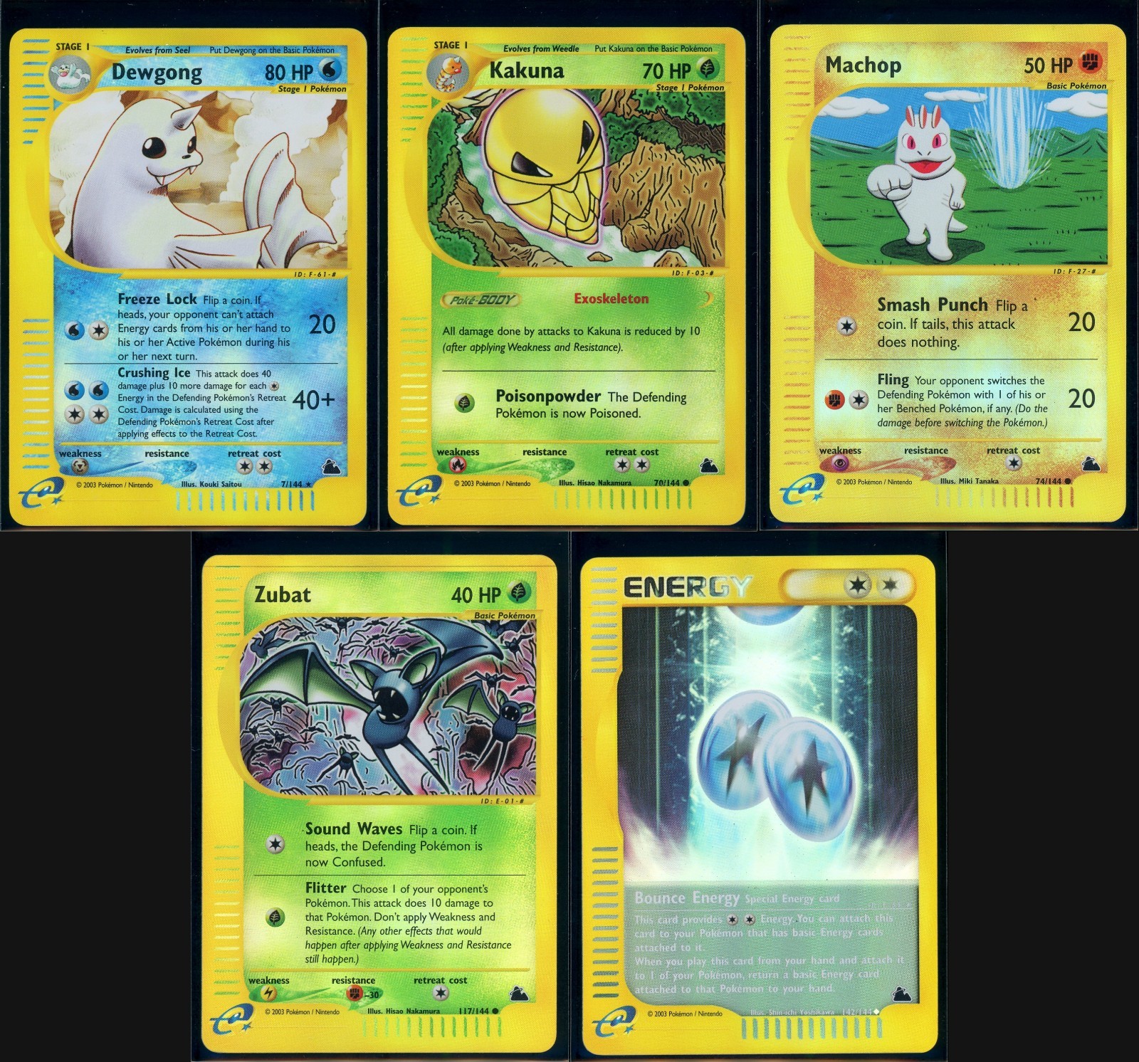 Pokemon SKYRIDGE - 5 Reverse Holo Cards Bundle - ENG - Near Mint