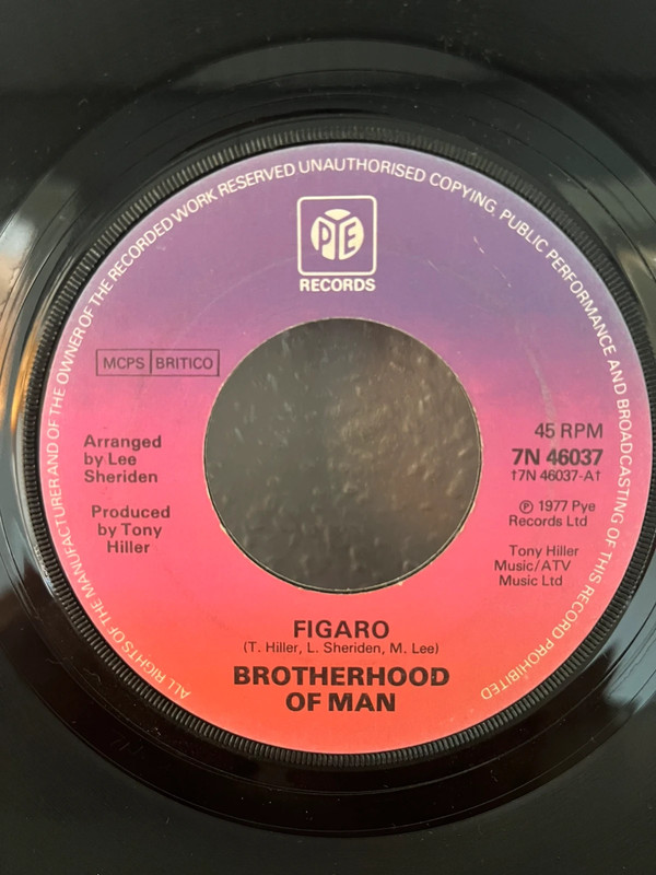Brotherhood Of Man - Vinyl Single 7“/ Schallplatte 1977 (Figaro)