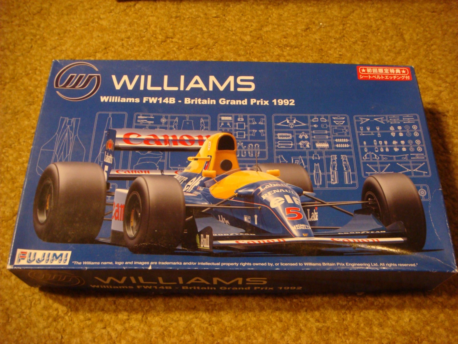 Fujimi Williams FW14B Gran Bretagna GP 1992 090528-5000 kit modellino scala 1/20