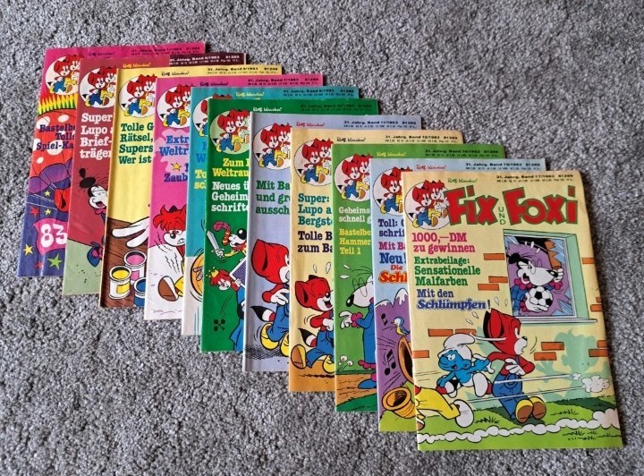 11 fumetti Fix e Foxi 1983 n.1-17, Rolf Kauka Pabel editore fumetto