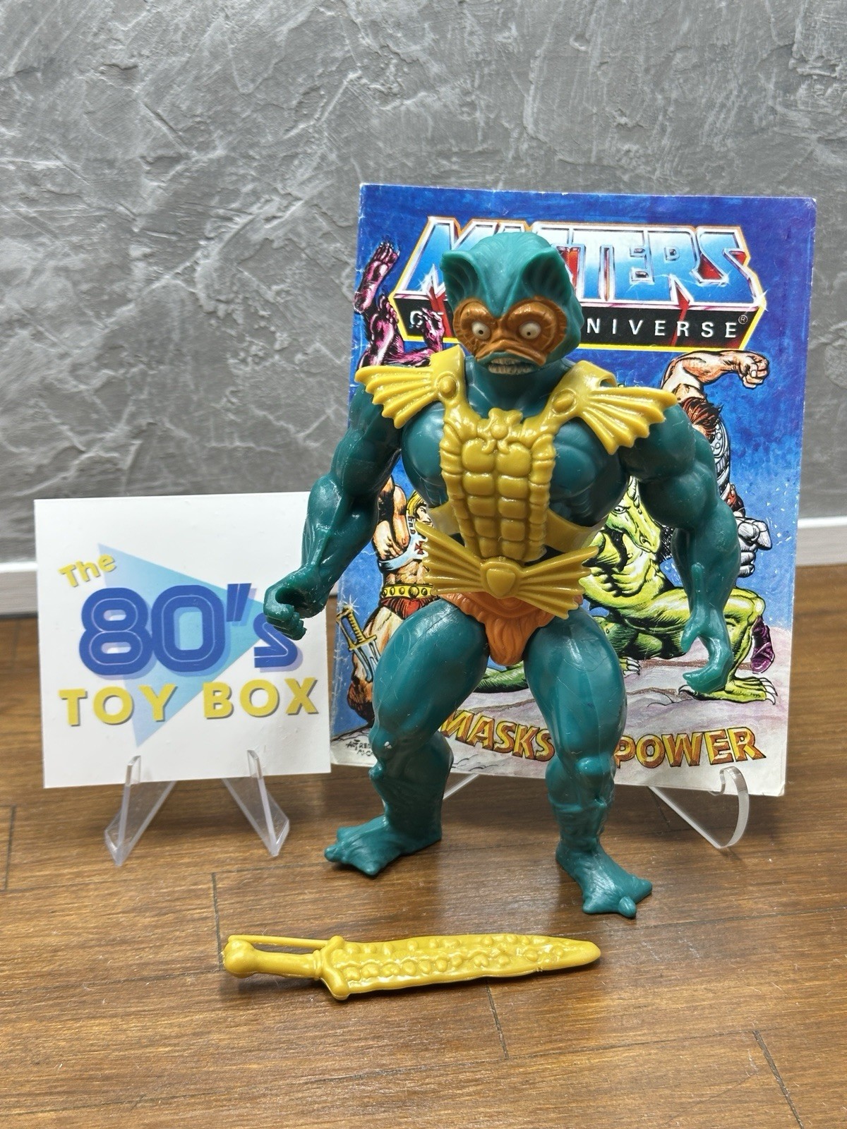 Mer-Man Modellino Vintage 100% Completo He-Man Masters of the Universe MOTU