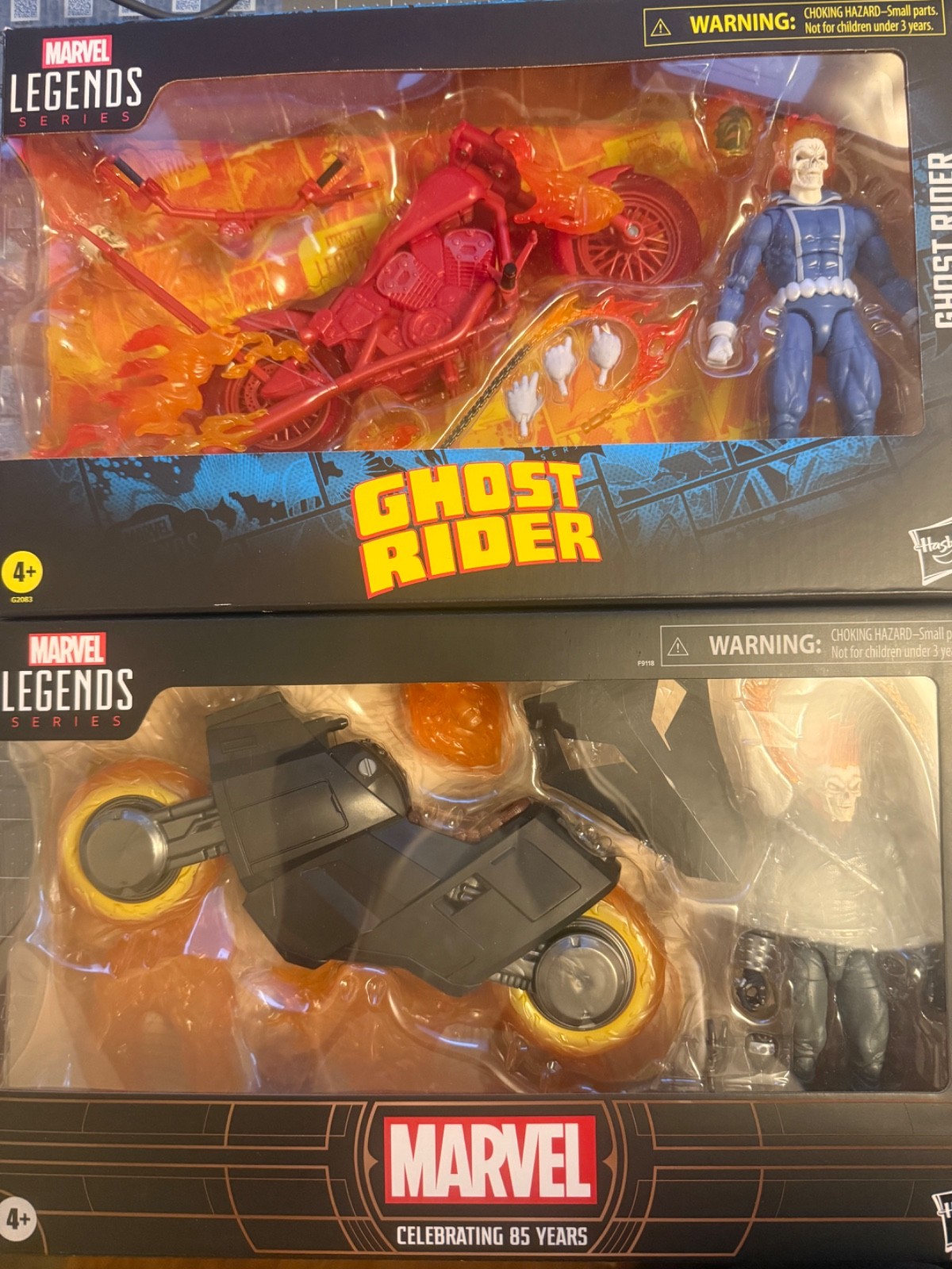 Marvel Legends Ghost Rider Danny Ketch e Retro Johnny Blaze Deluxe Nuovo con scatola