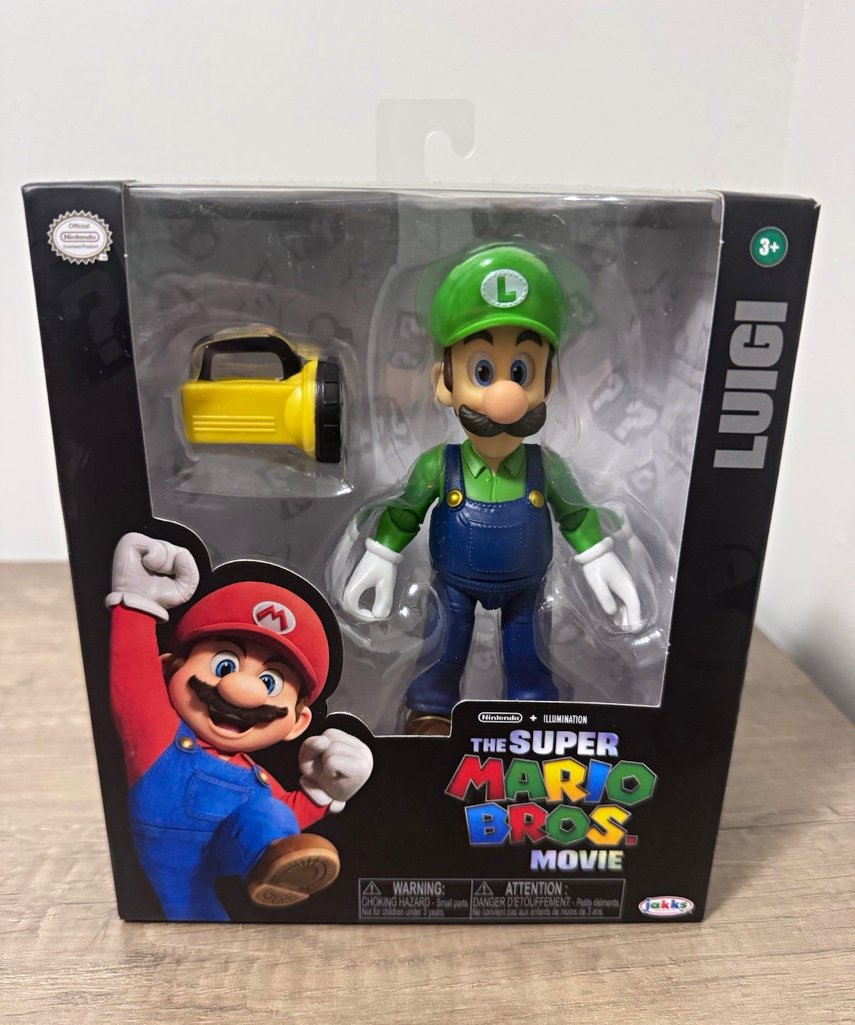 JAKKS Pacific Super Mario Bros. Movie Luigi Action Figure w/ Flashlight Boxed