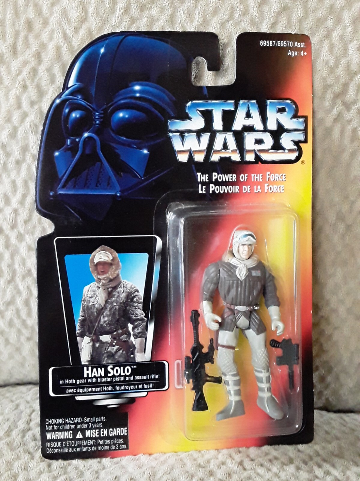 Star Wars French Canadian Card Han Solo The Power of the Force Hoth Gear Blaster