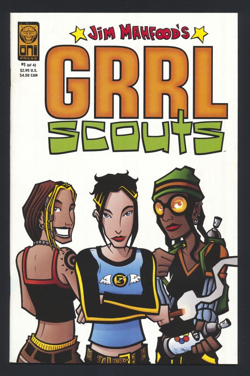 Jim Mahfood's Grrl Scouts #1 quasi nuovo 1999 Oni Press fumetto Jim Mahfood