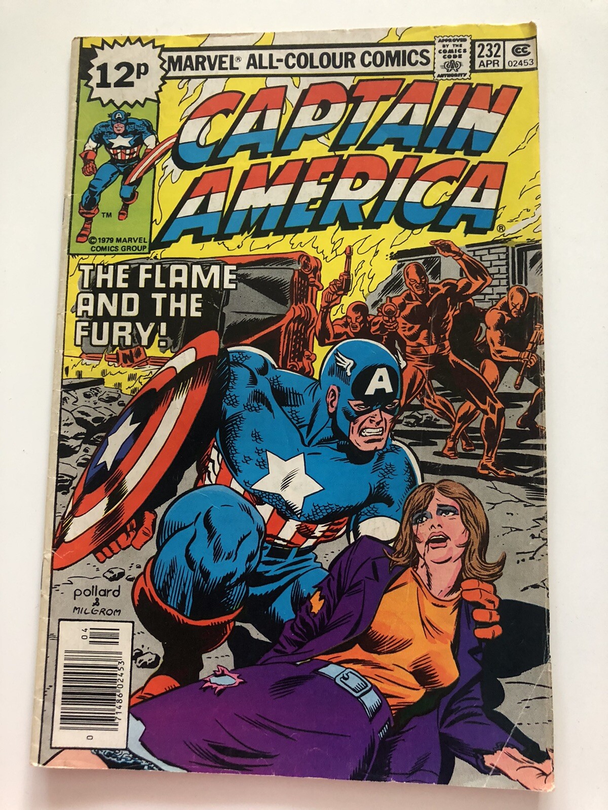 Captain America #232 (1979 ) Marvel Comics 12p version, The flame & the fury!
