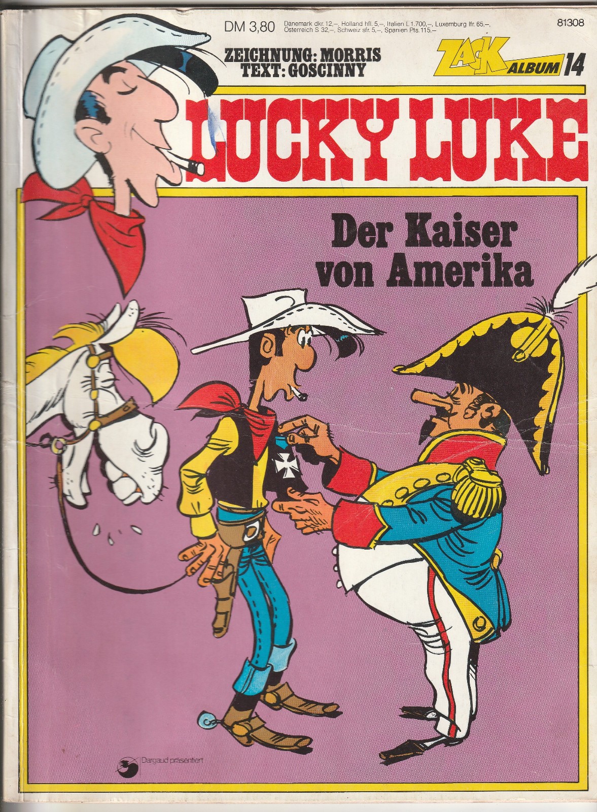 ✪ ALBUM ZACK #14 Lucky Luke, Koralle 1976 COMICALBUM Z3