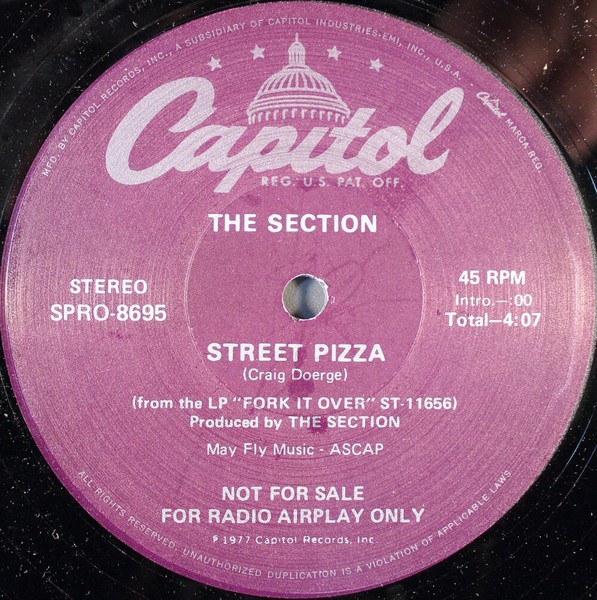 The Section, Street Pizza, (12", Promo), VG, 4352683170
