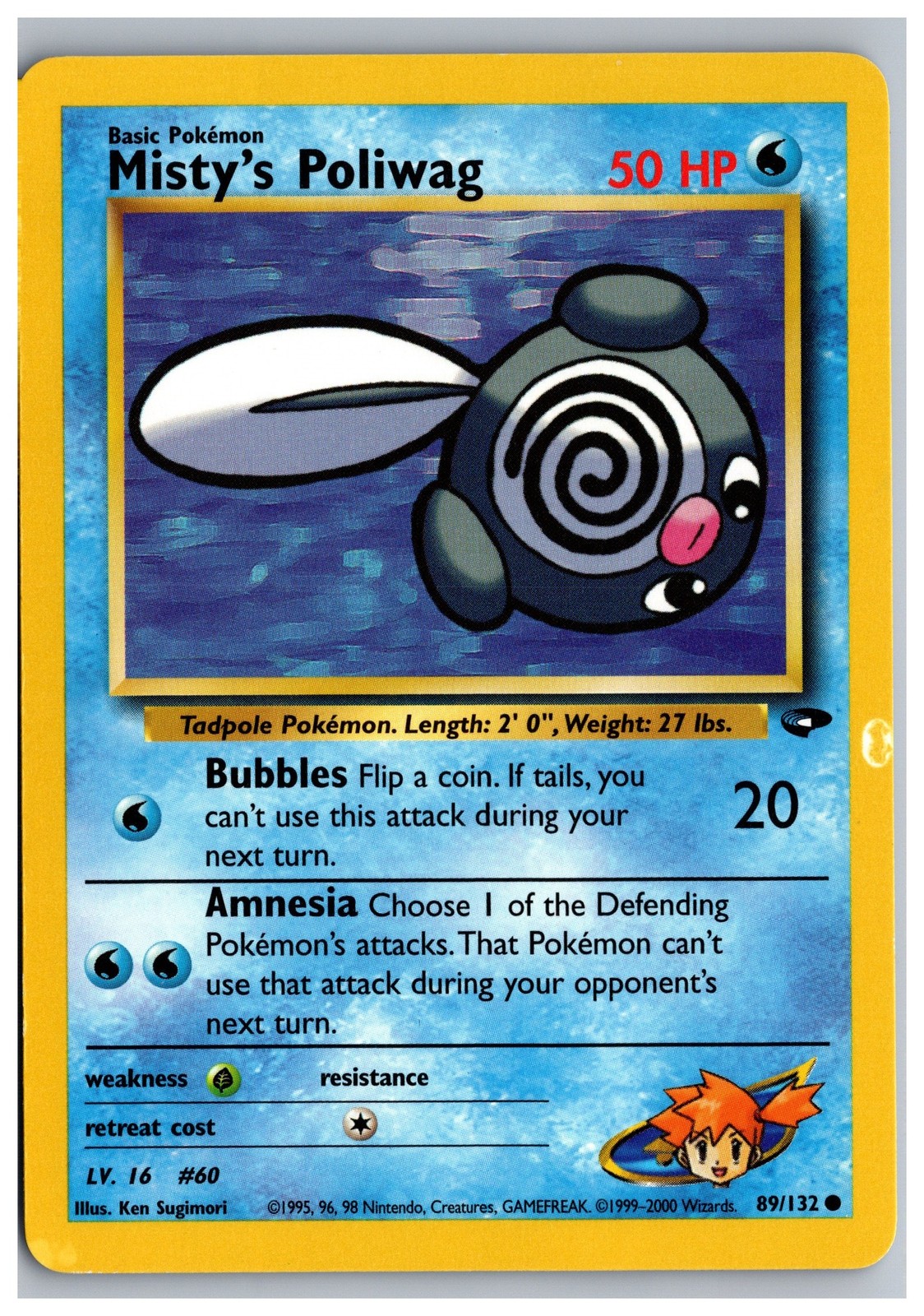 Misty's Poliwag 89/132 Pokemon Card