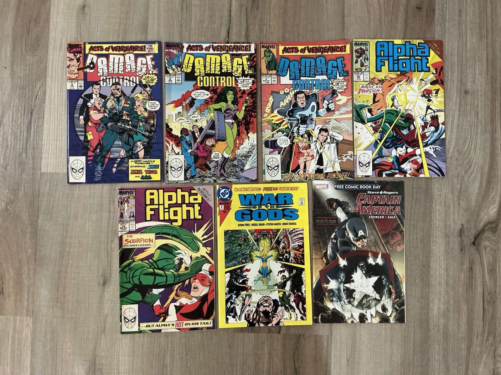 Marvel DC Comics Lot 7 - Damage Control Acts of Vengeance Alpha Flight War God